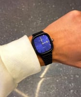 ساعة كاسيو LTP اسود و ازرق رجالي