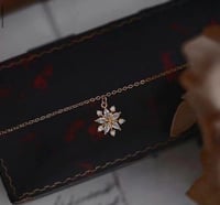 سلسال ندفة الثلج تصميم ألماسي فضة عيار 925