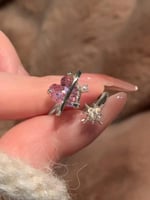 خاتم فخامة النجمة والقلب