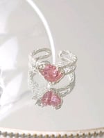 خاتم حب وردية تصميم مميز