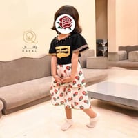 فستان قرقيعان لون اسود وابيض