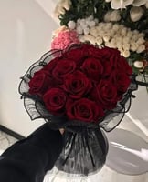 باقة ورد 15 ورده احمر