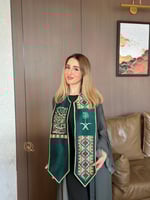 وشاح اليوم الوطني بنقش سدو