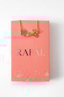 سلسال بينك بالاسم مع ووردة أنيقة