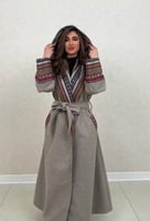 عباية شتوية اسود مع سدو