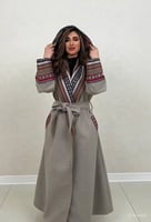 عباية شتوية اسود مع سدو