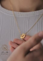 سلسال رقبة بتصميم حرفين فضة إيطالي عيار 925.