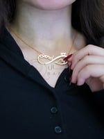 سلسال بالاسم مع قلب وعلامة اللانهاية - حب أبدي بتص...