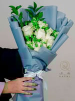 باقة ورد جوري أبيض