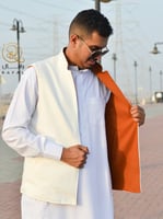 سديري جوخ لون ابيض - بني