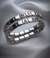 أساور الأحرف الإيطالية - ثنائي فاخر