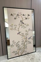 لوحة فنية مع مرايا وعلاقات