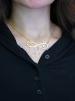 سلسال بالاسم مع قلب وعلامة اللانهاية - حب أبدي بتص...