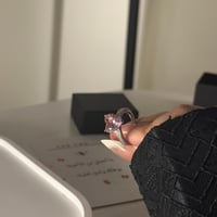 خاتم قلب وردي