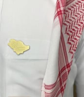 بروش يوم التأسيس بتصميم خريطة المملكة معدن مغناطيس