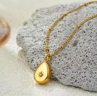 سلسال قطرة الماء مع ترصيع زركون