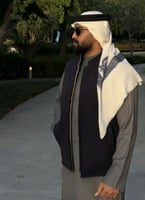 سديري جوخ دبل فيس كحلي - رمادي