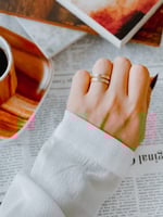 خاتم فضة إيطالي بفكرة مبتكره تصميم أنيق مناسب للأذ...