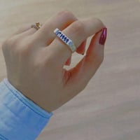 خاتم تاريخ المميز حجر ماربيل فضه ايطالي عيار 925 -...