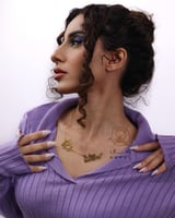 سلسال حب وورد - تفصيل سلاسل بالاسم مع قلب ووردة