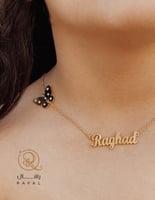 سلسال بأسمك مع فراشة مرصعة بالزركون - لمسة من الأن...