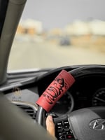 مسكة دركسون السياره بلون احمر مطفي