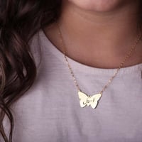 سلسال فراشة للأطفال مطلي ذهب عيار 21