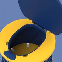 حمام متنقل بحجمين للاطفال (كرسي مرحاض ) متنقل قابل...