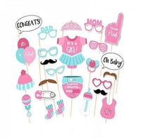 مستلزمات حفلة استقبال المولود لون بنك ( 46 قطعة)