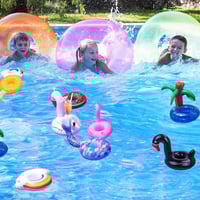 عوامة ارنب حامل أكواب للاسترخاء والمتعة قابل للنفخ...