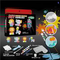 صناعة اشكال بازل من الجبس وتلوينها باضافة ماء للال...