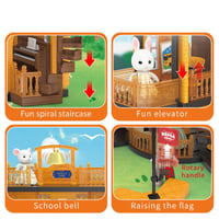 منزل الحيوانات الرهيب مع 4 حيوانات