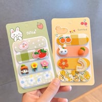 ٤ قطع بكلات شعر لطيفة لاصقة