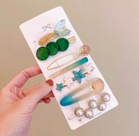 مجموعة مشابك شعر كرستالية انيقة