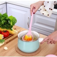 مغرفة حساء على شكل بجعة ثابتة مع صحن خاص