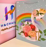 حجم 41*30 سم  إوزة تيفاني 3D