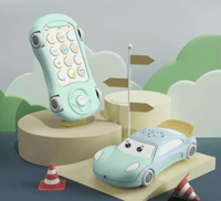 جوال تعليمي مع اضاءة على شكل سيارة