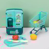 لعبة عربة المشتريات مع ثلاجة