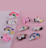 10 قطع مشابك شعر يونيكورن واشكال اخرى