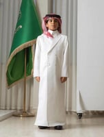 ثوب + دقلة ملكي أوف وايت