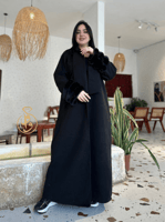 فروة نسائية شتوية جوخ فاخر مع فرو ناعم