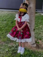 فستان شالكي عنابي