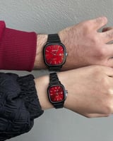 كاسيو LTP كبلز اسود مينا عنابي