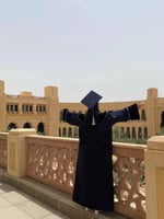 عبايه تخرج كحلي