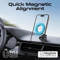 حامل الهاتف الذكي بحلقة مغناطيسية قابلة للدوران بز...