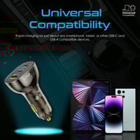 شاحن سيارة فعّال ومدمج بتصميم شفاف TransDrive-80W...