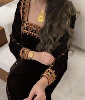 جلابية تطريز تراثي انيق