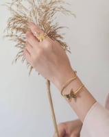 اسوارة وخاتم بالاسم - شكل فراشه