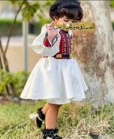 فستان يوم التاسيس مطرز بعقال مقصب تراثي