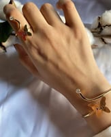 اسوارة وخاتم بالاسم - شكل فراشه